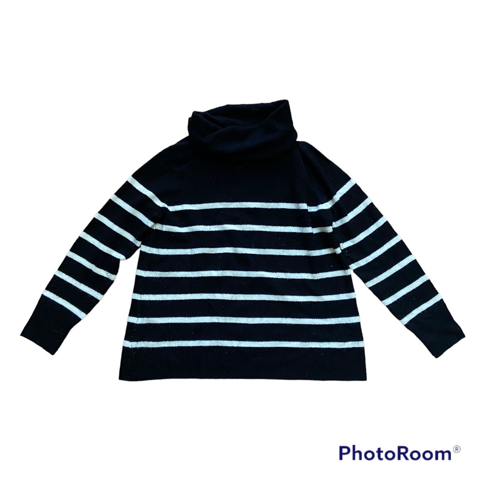 Striped Turtleneck Sweater